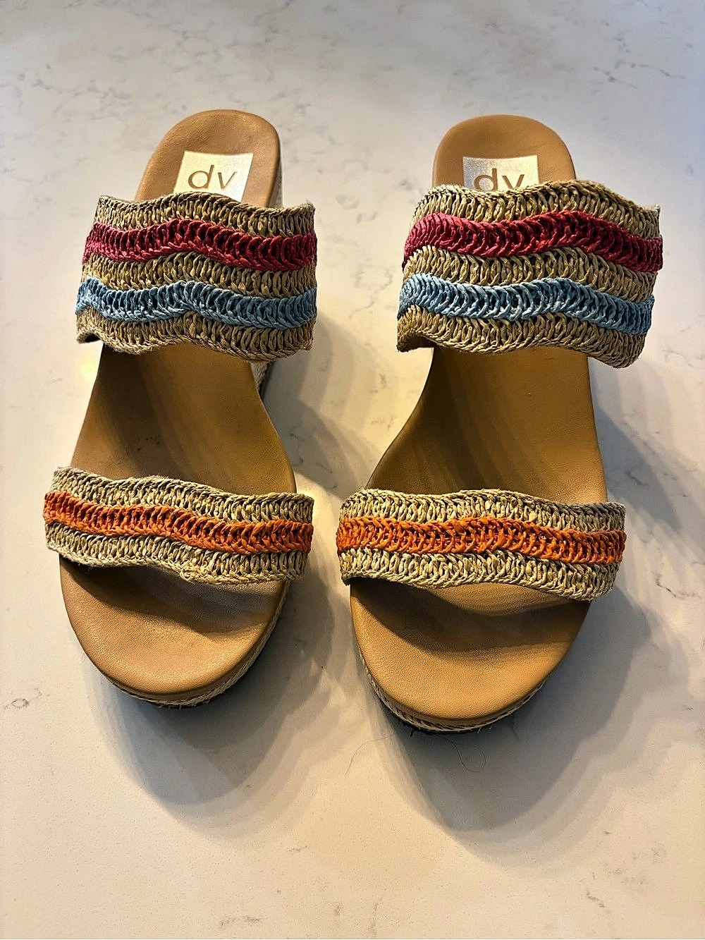 dv Multicolor Wedge Sandals US 8